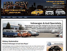 Tablet Screenshot of halseyautorepair.com
